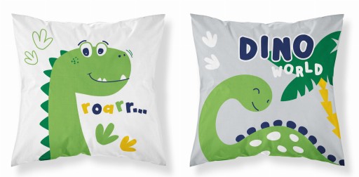 MAYA MOO obliečka na vankúš Dinosaury 40 x 40 cm zelená (3953B)