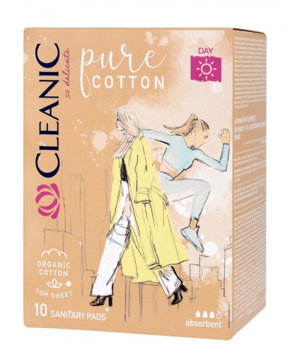 CLEANIC Pure Cotton Day hygienické vložky 10 ks