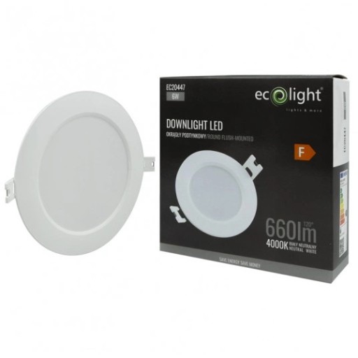 LED svietidlo zapustené zapustené okrúhle kruhové očko 6W 4000K neutrálne