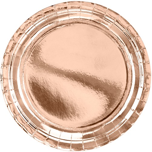 Papierové taniere ROSE GOLD ROSE GOLD 23 cm 6 ks pre LUX metalíza XL