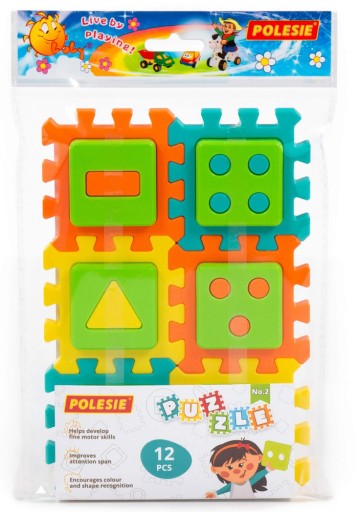 Polesie vzdelávacie PUZZLE 12 kusov triedič tvarov 1+