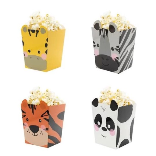 Popcorn boxy Safari zvieratká Zoo