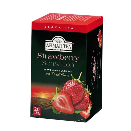 Ahmad Tea Strawberry Sensation Black Tea 20 obálok