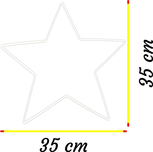 Kovová obruč STAR na lapače snov, základňa 35 cm