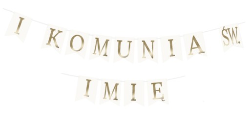 Banner PRVÉ SVÄTÉ PRIJÍMANIE NAME Gold prispôsobené