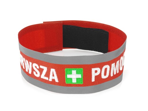 PRVÁ POMOC - reflexná páska s výšivkou