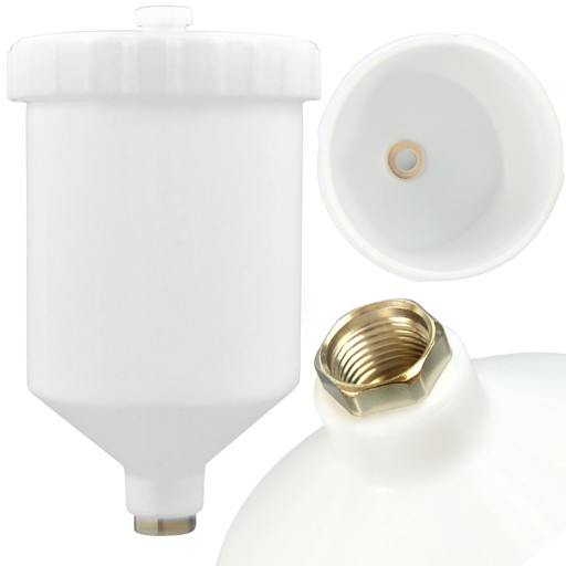 Plastová nádrž na lakovaciu pištoľ, 600 ml, vnútorný závit. GEKO G01109