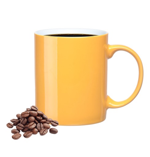 ŽLTÝ KERAMICKÝ HRNČEK RITA 300 ml, KÁVA, ČAJ