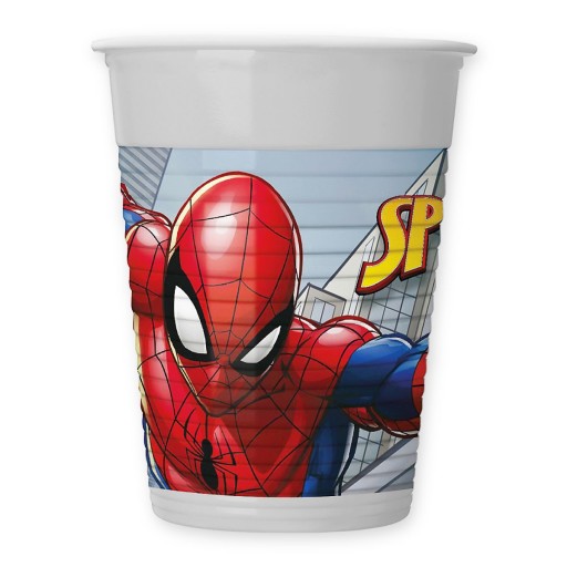 Plastové poháre (WM) Spiderman Crime Fighter, 200 ml, 8 ks (SUP