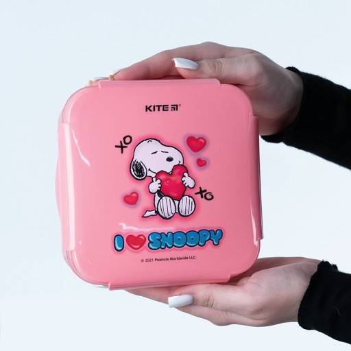OBEDOVÝ BOX DO DETSKEJ ŠKOLY OBEDOVÝ BOX 860ml SNOOPY PINK KITE