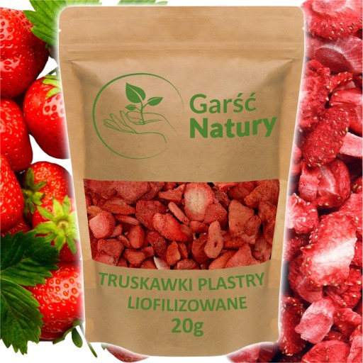 MRAZOM SUŠENÉ JAHODOVÉ Plátky 20g Sušené jahody BEZ CUKRU natural