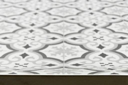 šírka 2,5 m ŠEDÝ KOBEREC PVC ARTEFAKT PATCHWORK BOHO NA OKNO