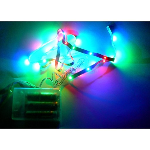 MULTICOLOR LED STRIP 30 LED 1 m na batérie