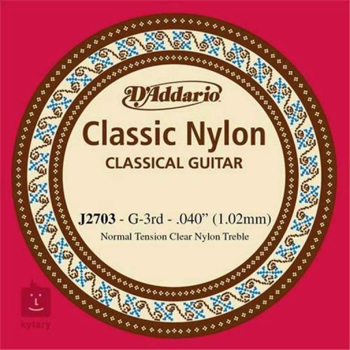 Struna D'addario G pre klasickú gitaru J2703