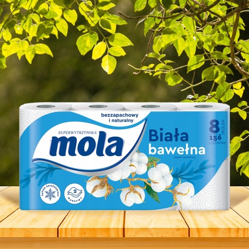Mola toaletný papier neparfumovaný 8 ks.