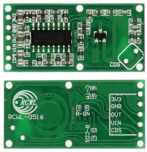 Mikrovlnný radarový pohybový senzor RCWL-0516 Arduino