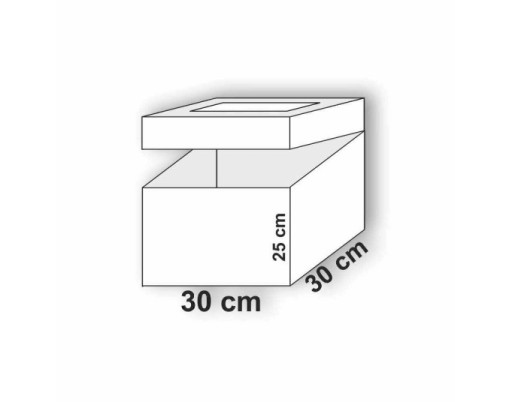 Krabička na tortu 30x30x25 s okienkom
