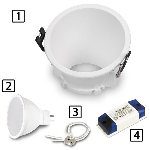 Halogénové očko pre LED stropné svietidlo DRAIN