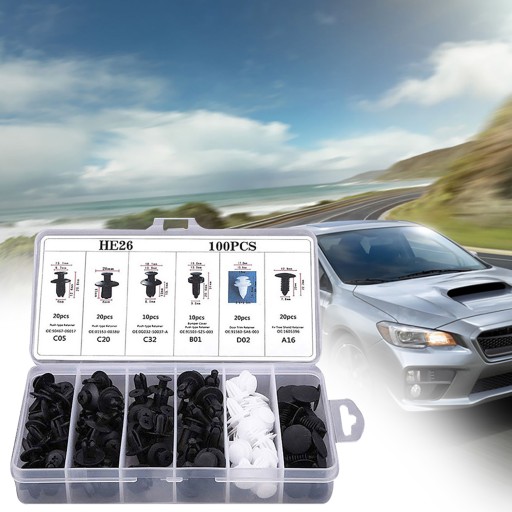 Spony Pins Sponky Sťahovák autopoťahov SET Sada 103 ks