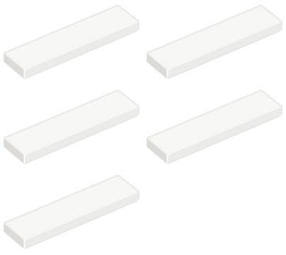 LEGO TILE 2431 TILE 1x4 biela NOVINKA (5g) 5 ks.