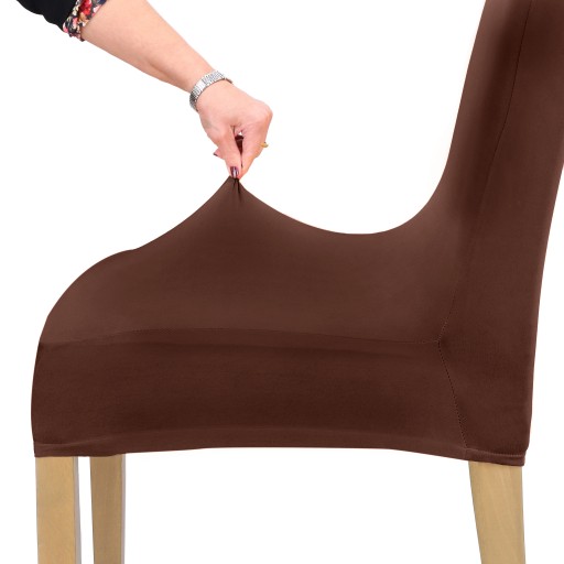 HNEDÝ ELASTICKÝ UNIVERZÁLNY POTAH NA STOLIČKU UNIVERZÁLNE POTAHY