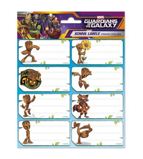 Nálepky na notebook Marvel Groot, 16 kusov