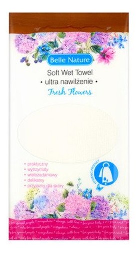 Vlhčený uterák Belle Nature Flowers z mikrovlákna