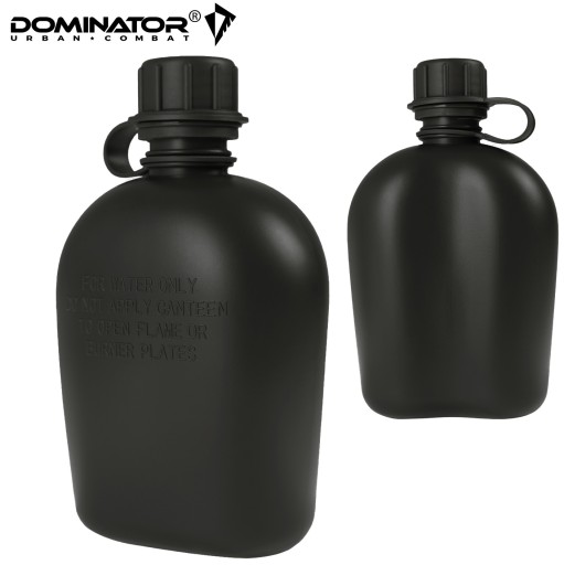 Vojenská turistická fľaša na vodu Dominator 1QT 1L čierna