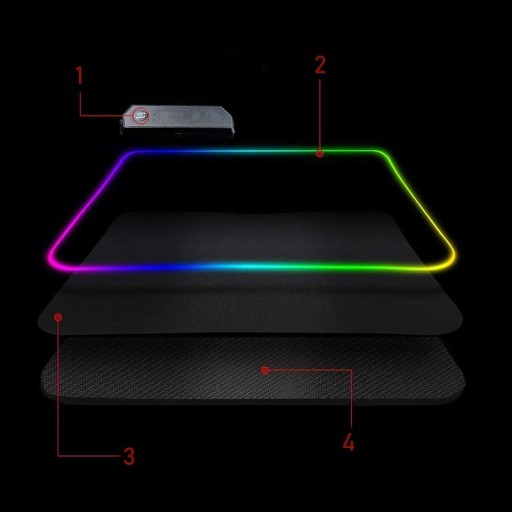OSVETLENIE LED PODLOŽKA POD MYŠ 350 x 250 mm