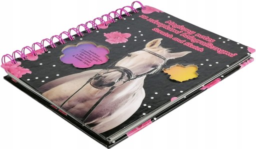 MAGICKÝ ZÁPISNÍK S HOLOGRAFICKÝMI ŠABLONAMI ŠKRATKAMI KONÍKY SCRATCH PAD