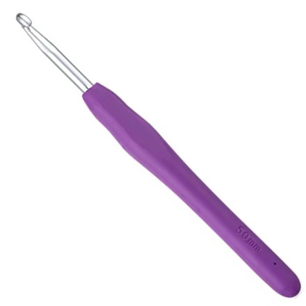ERGONOMICKÝ Háčik na háčkovanie s 5 mm silikónovou rukoväťou