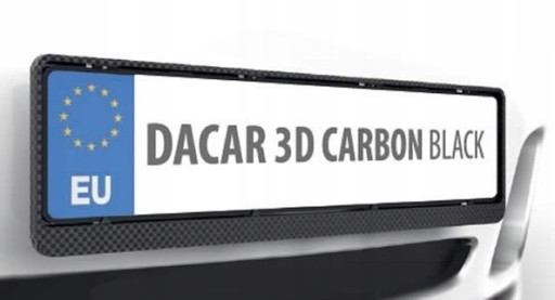 RÁM NA ŠPZ DACAR 3D UHLÍČIERNA