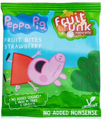 FRUIT FUNK PEPPA PIG ZDRAVÉ OVOCNÉ PRECHÚDKY 98% OVOCNÝ MULTIBAG 10x10g