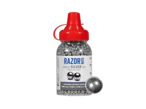 BBs RazorGun Silver 4,46 mm pelety 1500 ks.__FLASK