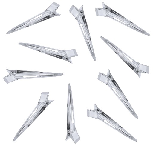 Sponky do vlasov Kovové kadernícke klipy 10 ks 5,5 cm CLIPS CAP