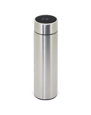 Termoska smart LED termohrnček na fľašu, 500ml, strieborná