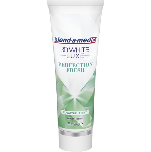 BLEND-A-MED 3D WHITE LUXE ZUBNÁ PASTA DOKONALOSŤ Svieža eukaliptová mäta
