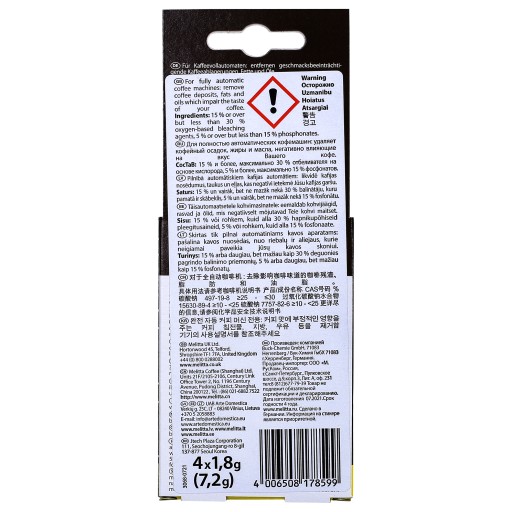 4 tablety na čistenie kávovaru Melitta