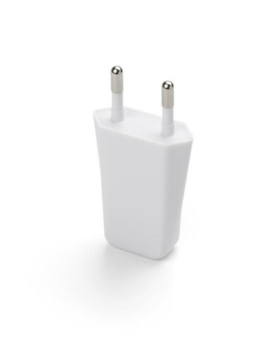 USB AC NABÍJAČKA, plochá, biela