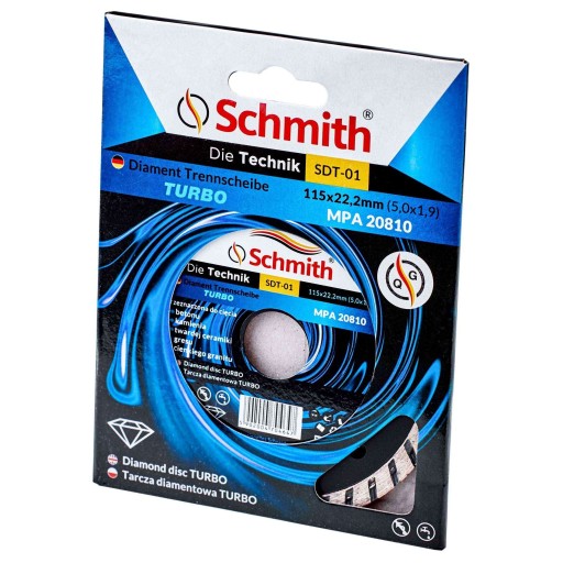 DIAMANTOVÝ KOTOUČ 125mm 22,2mm NA PIRÁČOVÉ OBKLADY BETÓNOVÁ GLAZURA TURBO SCHMITH