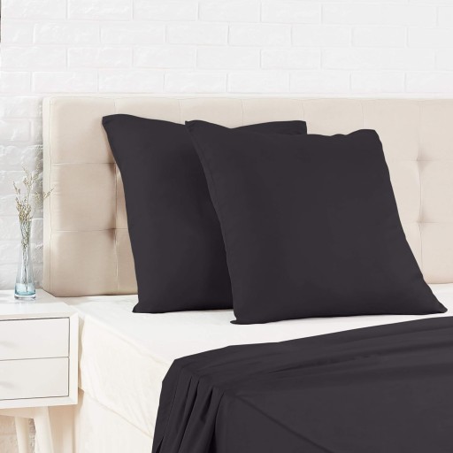 2x Bavlnená obliečka na vankúš COTTON 80x80 cm Čierna