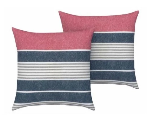 SADA 2x OZDOBNÝ OBJAL NA VANKÚŠ S PRÚŽKAMI 40 x 30 cm LIVARNO HOME