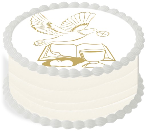Oblátka na torte 29 cm Prvé sväté prijímanie IHS