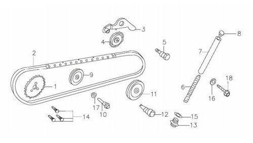 MRF SPRING pre napínač rozvodov 140 PIT BIKE