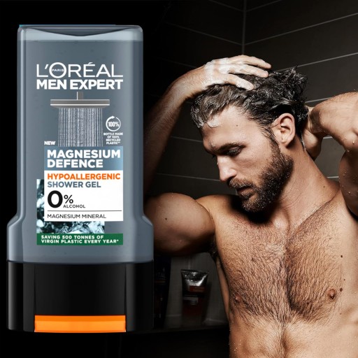 L'Oreal Men Magnesium hypoalergénny pánsky sprchový gél 3v1 300ml