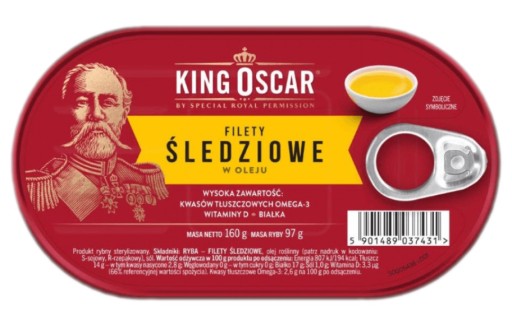 KING OSCAR SLEĎ FILETÁ V OLEJI 160g KONZ
