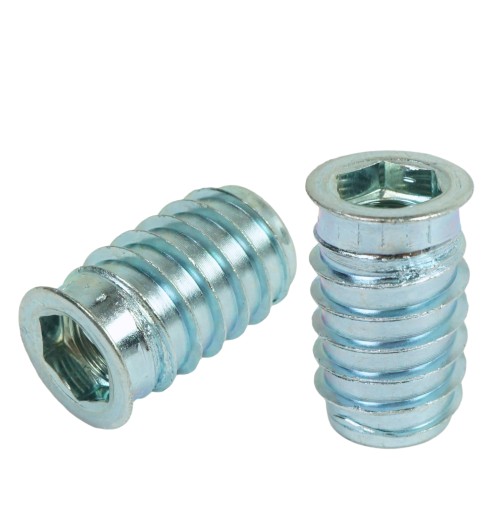 10x nástrčka na skrutkovanie M8 x 24 mm, nábytková vložka do dreva, s imbusovým kľúčom 8