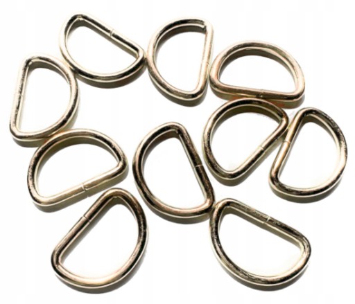 KOVOVÝ POLOKRUH NA VRECKO KĽÚČOV 20MM ZLATÝ