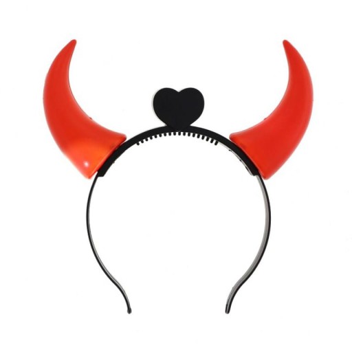 ČERTOVSKÉ ROHY ČERVENÉ SVIETIACE HALLOWEENSKÉ ČERVENÉ