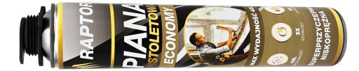 MONTÁŽ PENY 750ml POLYURETÁNOVÁ PIŠTOĽ NÍZKOTLAKÝ RAPTOR EKONOM.